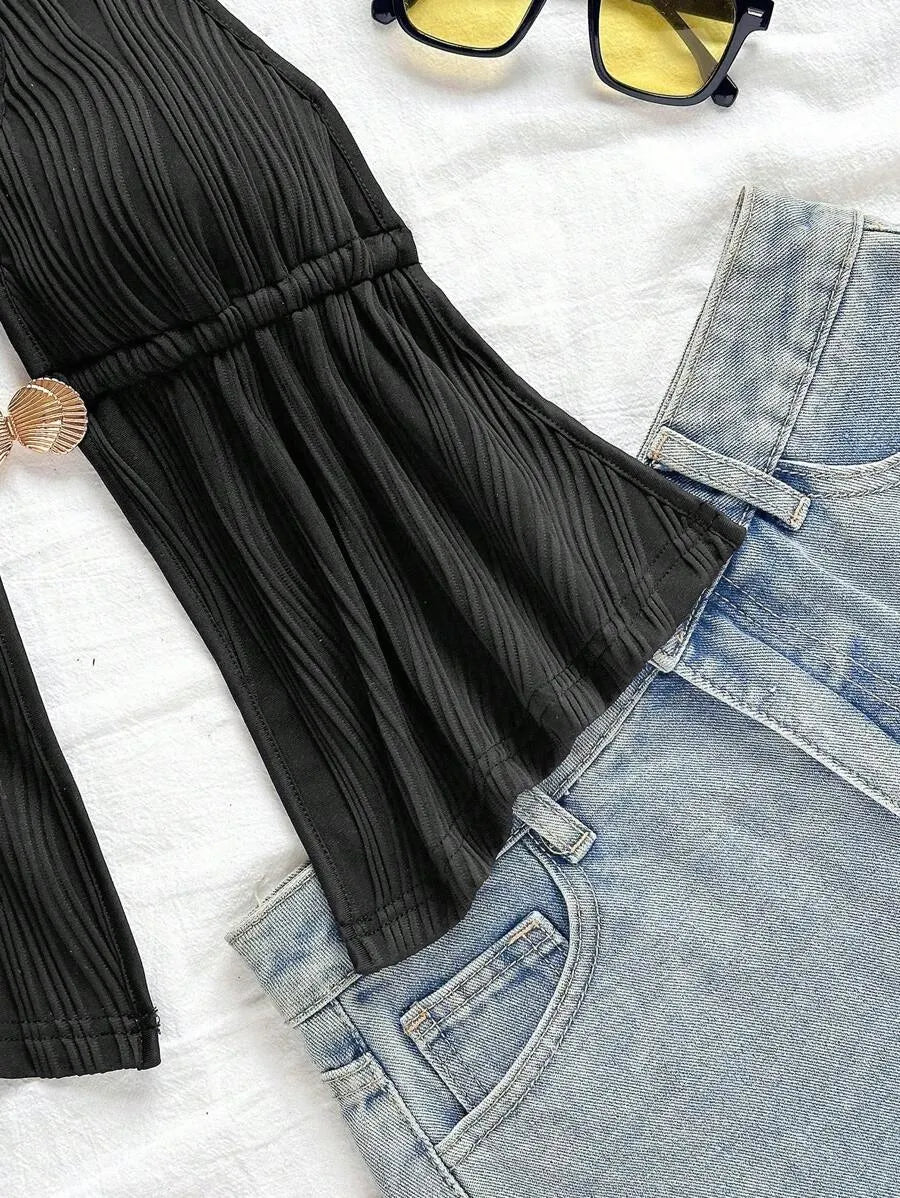 Women's Red Textured Backless Halter Camisole – Sexy V-Neck Boho Style with Metal Detail and Ruffle Hem, Perfect for Beach, Holidays, Dates, Festivals & Summer Vacations