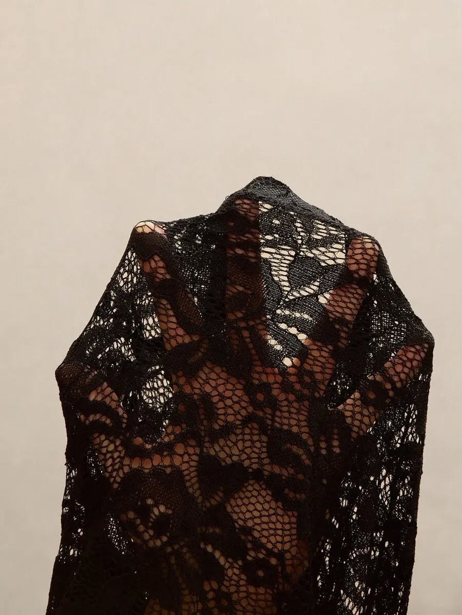 Women's Floral Lace Splicing Deep V-Neck Backless Dress – Elegant Graduation Dress, Perfect for Summer Rave, Festival Outfits & Special Occasions