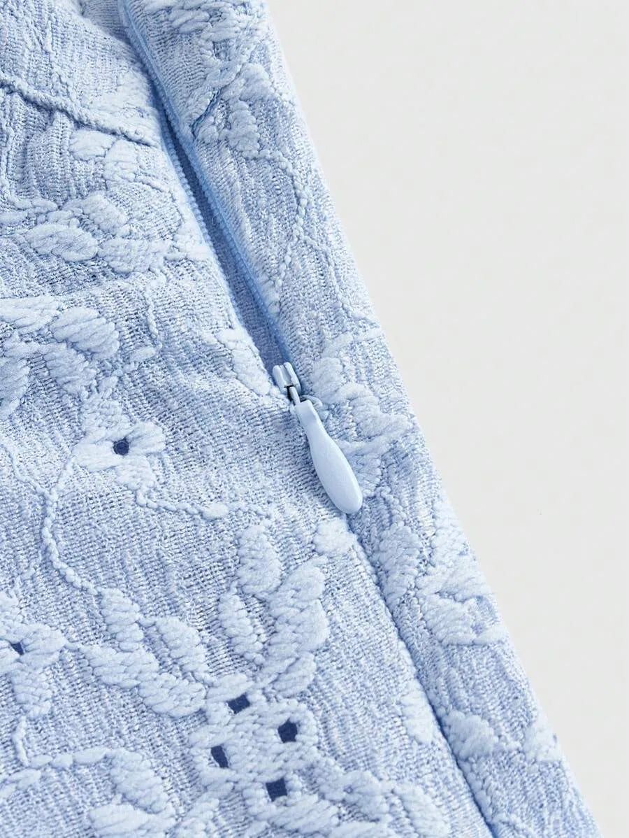 Women’s Y2K Spring Break Pastel Long Cami Dress – Hollow Out Perspective Design with Ruffle Hem, Perfect for Summer Outfits, Beach, Vacation & Casual Wear