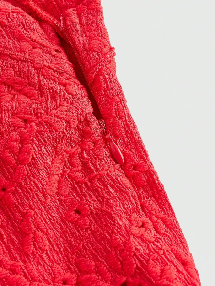 Women’s Y2K Spring Break Pastel Long Cami Dress – Hollow Out Perspective Design with Ruffle Hem, Perfect for Summer Outfits, Beach, Vacation & Casual Wear